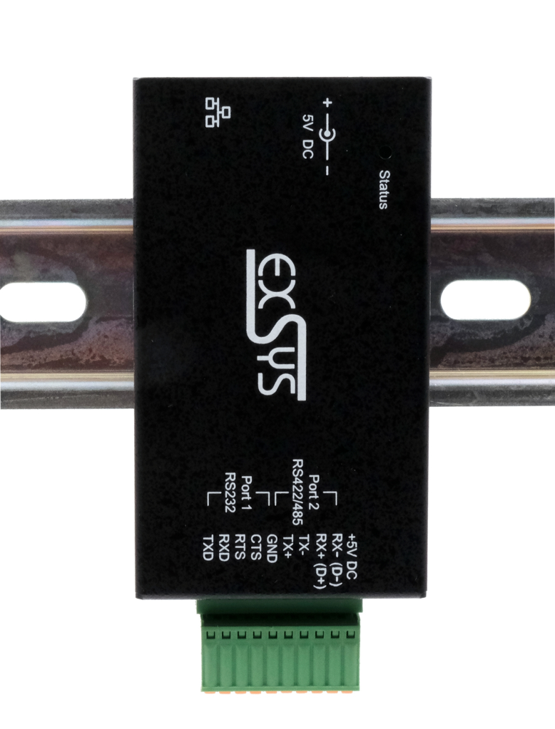 Exsys Ethernet zu 1x RS-232/422/485 PoE Software Netzteil 10PinTerminalBlock - Ethernet - Power over Ethernet