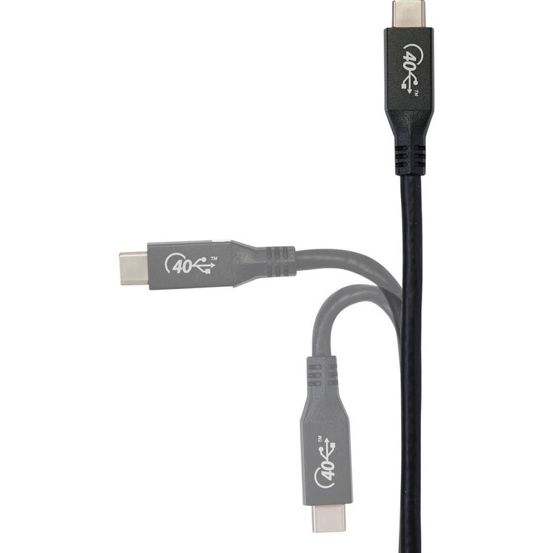 Renkforce USB-Kabel USB4 USB-C Stecker 0.80 m Schwarz Aluminium-Stecker - Kabel - Digital/Daten
