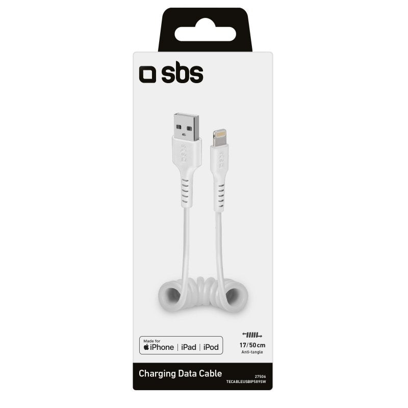 SBS Data Cable USB 2.0 to Apple Lightning C white - Kabel - Digital/Daten