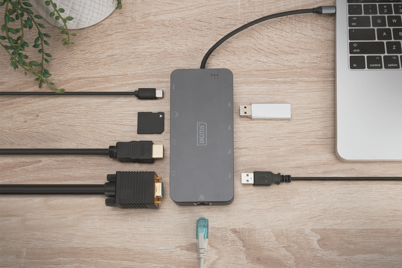 DIGITUS 11 Port USB-C Dockingstation mit SSD Enclosure