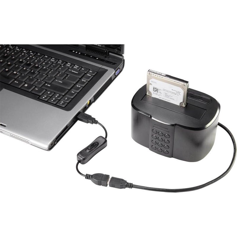 Renkforce USB-Kabel USB 2.0 USB-A Stecker Stecker 25.00 cm Schwarz inkl - Kabel - Digital/Daten