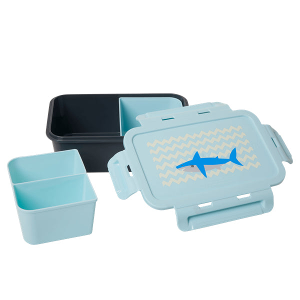 Rice Lunchbox w. 3 Inserts - Shark Print BXLUN-SHA