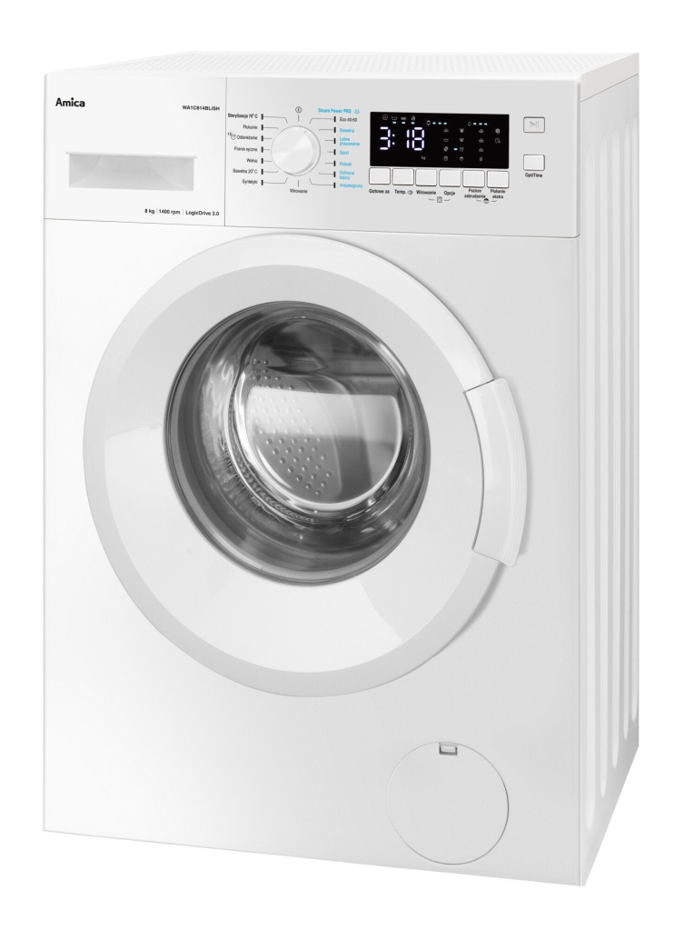 Amica Washing Machine WA1C814BLISH 8 kg 1400 RPM White