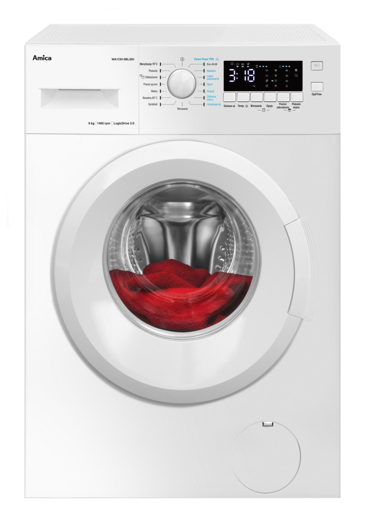 Amica Washing Machine WA1C814BLISH 8 kg 1400 RPM White