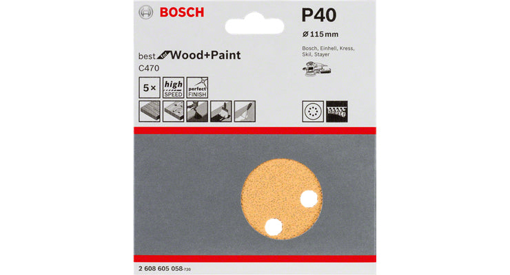 Bosch Schleifpapier - für Holz, Metall, Spanplatte