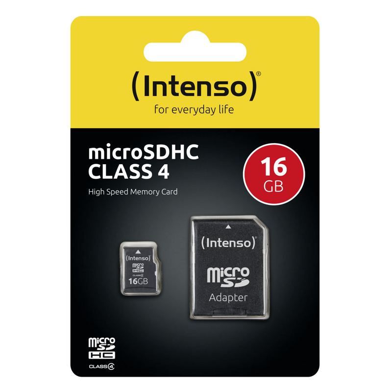 Intenso Flash-Speicherkarte (microSDHC/SD-Adapter inbegriffen)