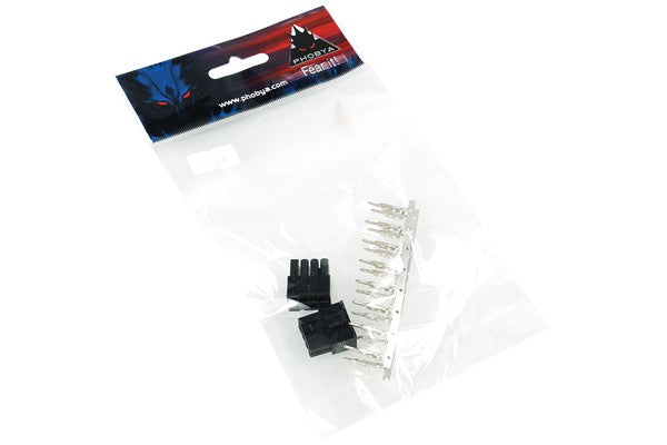 Phobya VGA Power Connector 8Pin Stecker inkl. 8 Pins - 2 Stück Black
