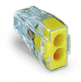 WAGO Serie 773-173 - 2-Leiter-Klemme 100 Stueck transparent Deckel gelb