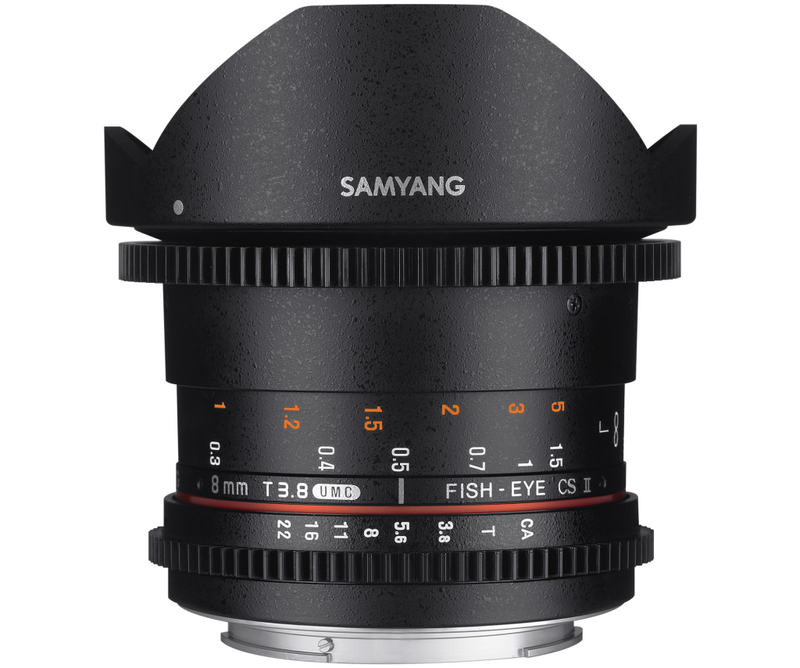 Samyang 8mm T3.8 VDSLR UMC Fish-eye CS II - Fujifilm X - Weitwinkel-Fischaugenobjektiv - 10/7 - Fujifilm X