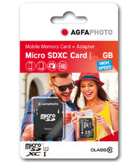 AgfaPhoto MicroSDHC UHS-I 8GB High Speed Class 10 U1+ Adapter - Capacity SD - High Capacity SD (MicroSDHC)