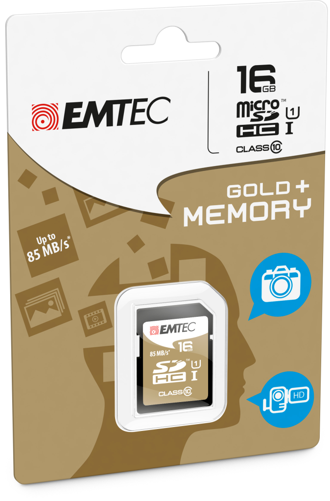 EMTEC Gold+ - Flash-Speicherkarte - 16 GB - Class 10
