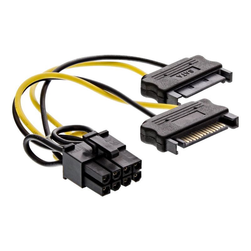 InLine Netzteil - 8-poliger PCIe Power (M)