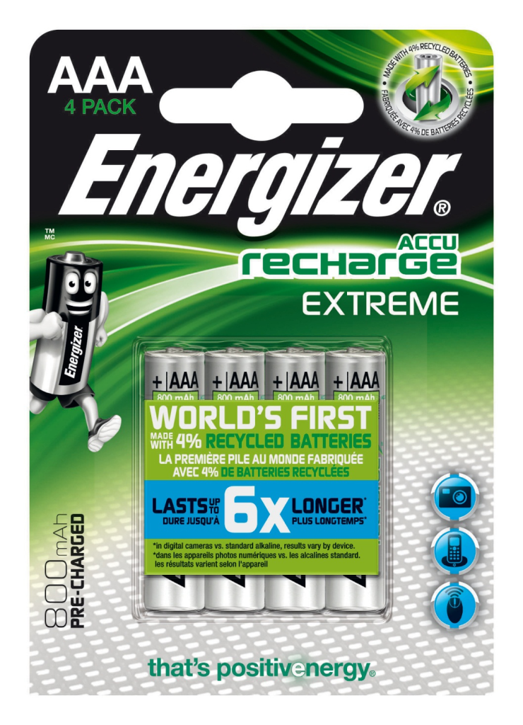 Energizer Accu Recharge Extreme - Batterie 4 x AAA - NiMH - (wiederaufladbar)