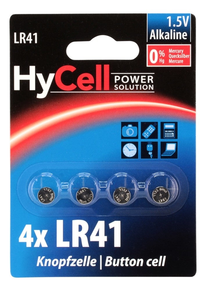 Ansmann HyCell 1516-0025 - Einwegbatterie - LR41 - Alkali - 1,5 V - 4 Stück(e) - Silber