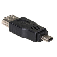 Akyga Adapter AK-AD-07 USB-AF/miniUSB-B 5-pin USB A mini B Black - Adapter - Digital/Daten