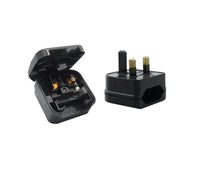 MacLean MCE71 power plug adapter Universal Type G UK Black