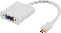 Deltaco HDMI-VGA15 Videokabel-Adapter 0.2 m HDMI Typ D Mikrofon VGA D-Sub Weiß - Digital/Display/Video