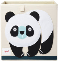3 Sprouts Panda storage box Aufbewahrungskorb Rechteckig Polyester Schwarz - Weiß