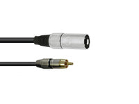 Omnitronic 3022075H XLR Adapterkabel[1x XLR-Stecker 3 polig - 1x Cinch-Stecker] 0.15 m Schwarz - Audio/Multimedia - 0,15 m