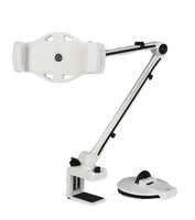 Deltaco 2-in-1 smartphone/tablet stand suction cup clamp white