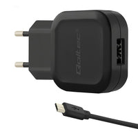 Qoltec 50195 Charger 12W| 5V| 2.4A| USB+ Micro USB cable - Ladegerät