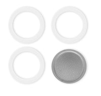 Bialetti Dichtungsring & Filterplatte zu Moka - 9 Tassen - Kaffeefilter - Aluminium - Weiß - Aluminium - Kautschuk - 4 Stück(e)
