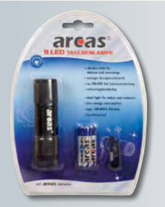 Arcas 9 LED Taschenlampe 1. St