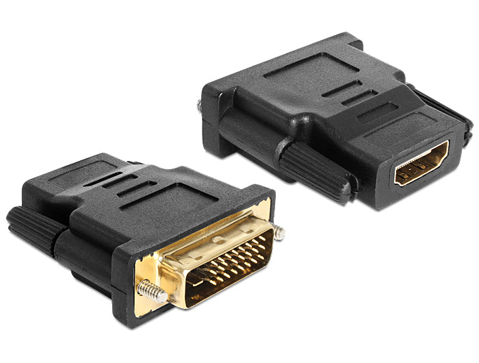 Delock Adapter DVI 24+1 pin male > HDMI female - Videoanschluß - DVI-D (M)