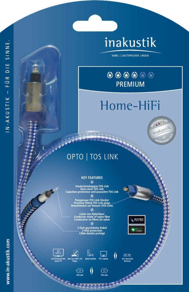 in-akustik Premium Optical Cable - Digitales Audio-Kabel (optisch)