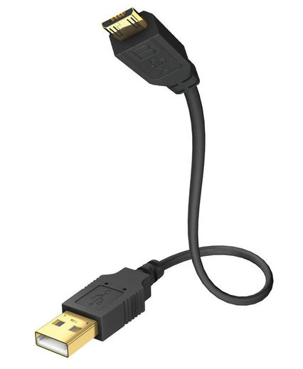 in-akustik 01070042 - 2 m - USB A - Micro-USB B - USB 3.2 Gen 1 (3.1 Gen 1) - Männlich/Weiblich - Schwarz