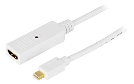 Deltaco mini DisplayPort till HDMI kabel ha-ho 1m vit