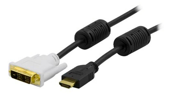 Deltaco HDMI-112 - 2 m - HDMI - Gold - Schwarz - Weiß - Männlich/Männlich
